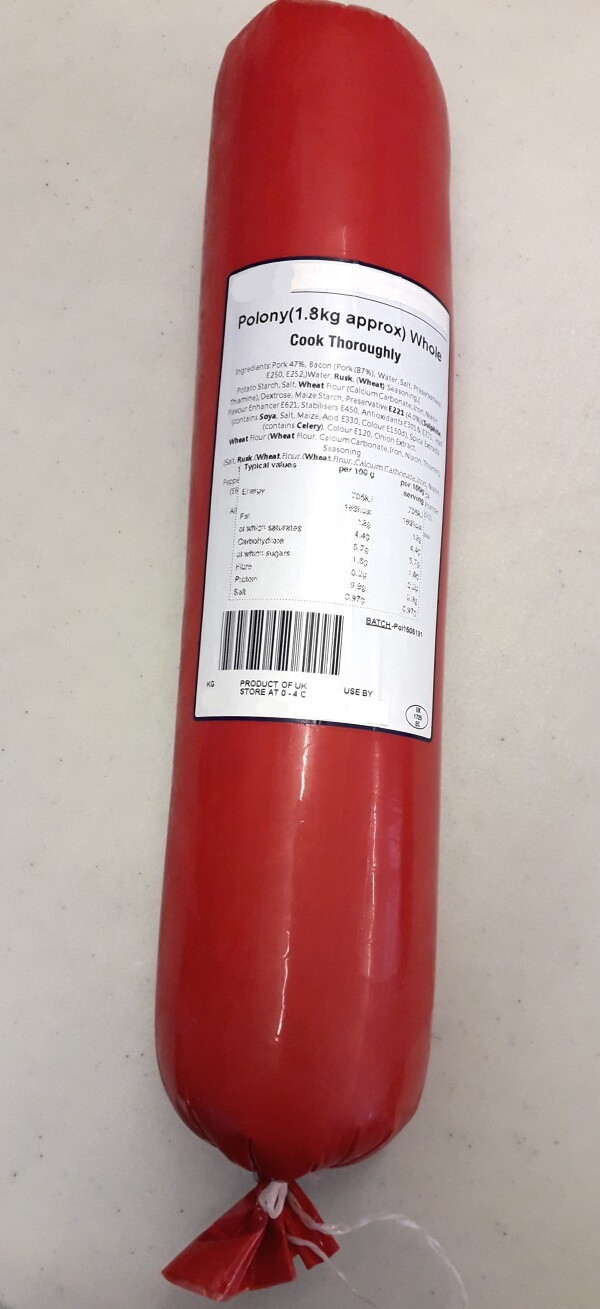 ​Polony (Red Pudding) 1.8kg approx