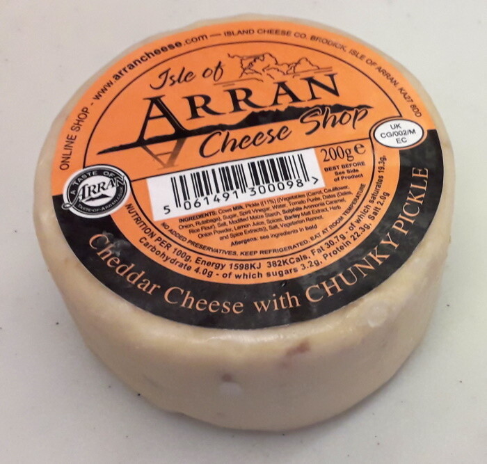 Arran Cheddar Cheese with Chunky Pickle 200g