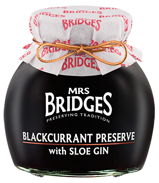 Mrs Bridges Scottish Blackcurrant Preserve with Sloe Gin 340g