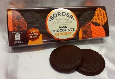 Dark Chocolate Ginger Border Biscuits