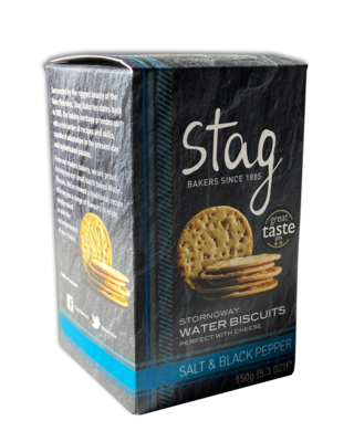 Stornoway Salt & Black Pepper Water Biscuits 150g