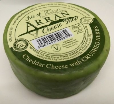 Arran Cheddar Cheese with Crushed Herbs 200g