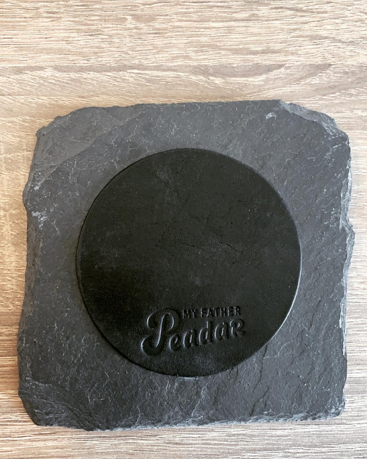 Slate and Leather Coaster