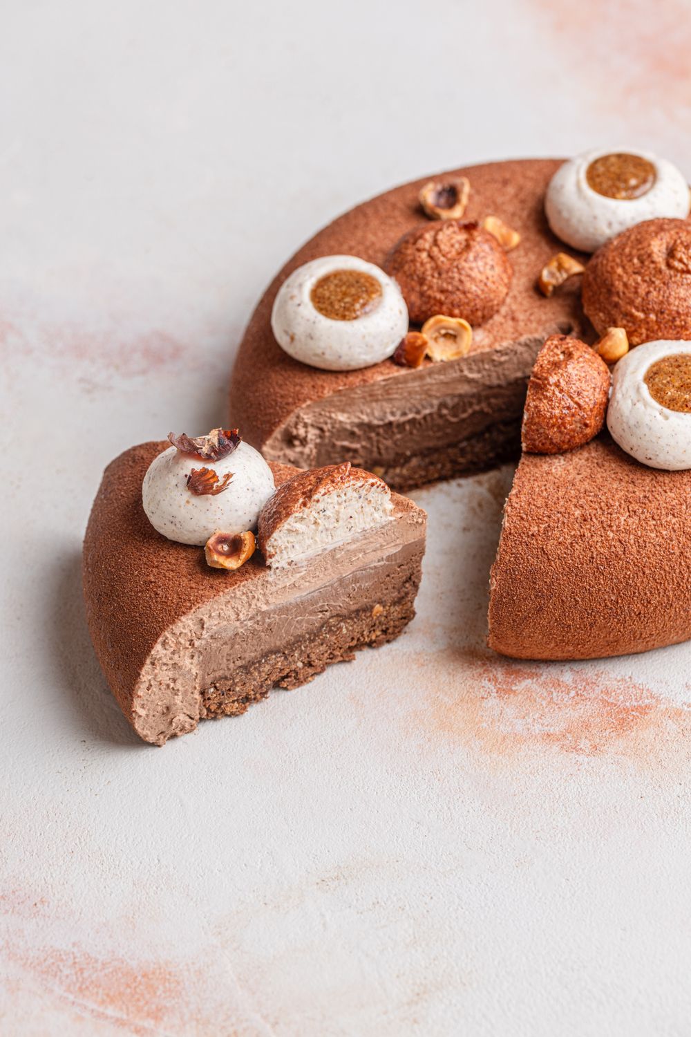 Entremets chocolat-noisette