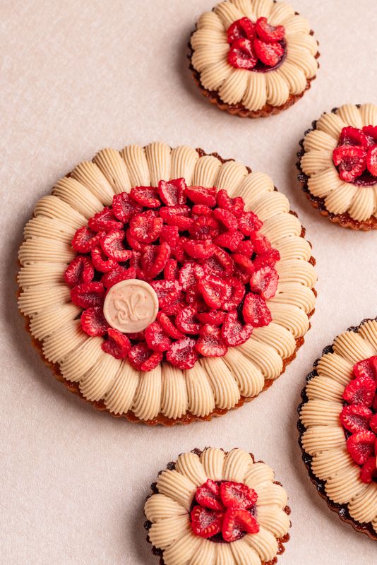 Tarte framboise-cerise