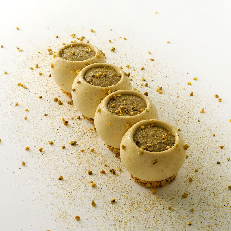 Bûche pistache-fleur d&#39;oranger (SANS GLUTEN)