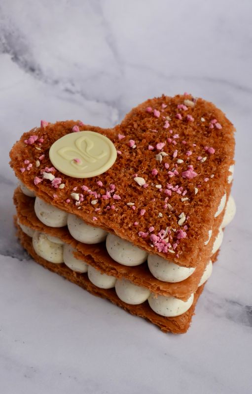 Mille-feuille coeur (2 personnes)
