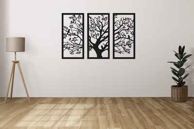 De-Mi Creations Wandpaneel boom met vogels De-Mi Creations Wandpaneel boom met vogels