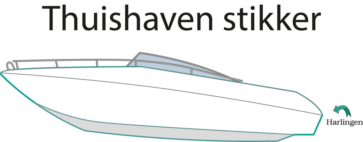 Thuishaven stikker leverbaar in 92 kleuren