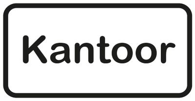 Kantoor stickers diverse afmetingen. leverbaar in 92 kleuren