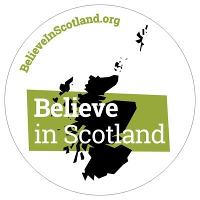 Believe in Scotland Car Sticker (140mm diameter)