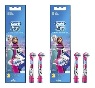 Repuesto Cepillo Eléctrico Oral-b Kids Frozen Pack X2 4 Un
