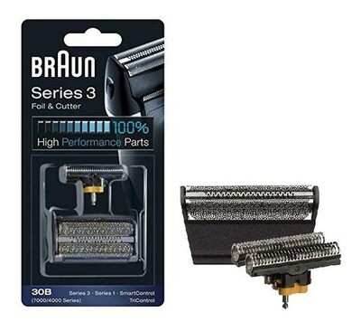 Repuesto Afeitadora Braun 30b Foil &amp; Cutter Series 1 Y 3  Negro