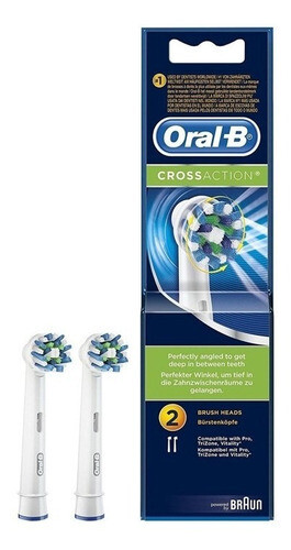 Repuesto Cabezal Cepillo Eléctrico Oral-b Cross Action, Color: Blanco