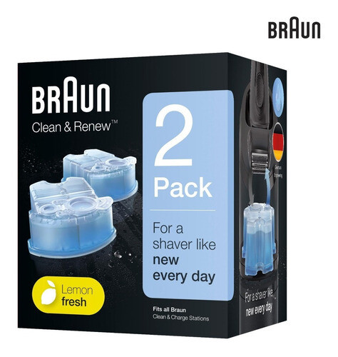 Cartucho Limpiador Para Afeitadora Braun Ccr2 Clean &amp; Renew, Color: N/A