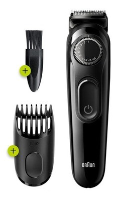 Recortadora De Barba Y Cortapelo Braun Bt3222 Con 20 Niveles Negro
