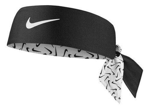 Vincha Reversible Nike Dri-fit Blanca/negra, Color: Negro