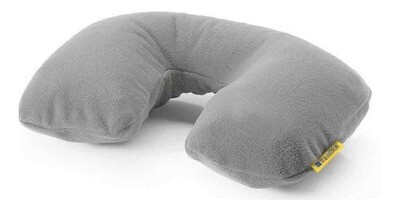 Almohada De Viaje Inflable Polar Travel Blue Para El Cuello Gris