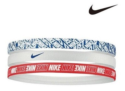 Vinchas Nike Pack X3 Unidades Unisex Talle Único Azul Único