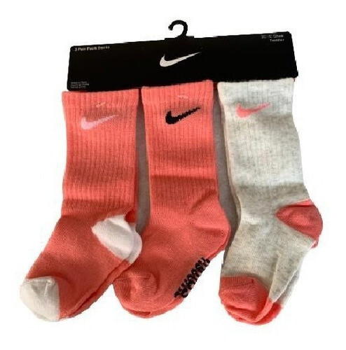 Medias Para Niña/o Nike 3 Pares Talle 18-23, Color: Rosa, Talle: 6-12M