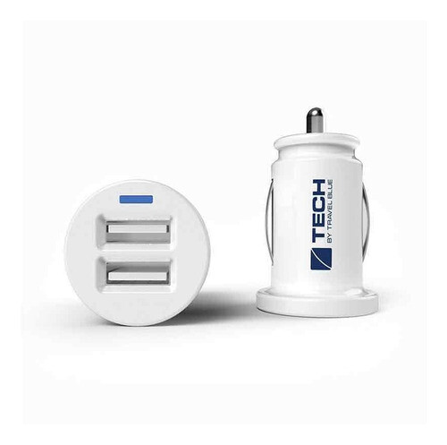 Adaptador De Viaje Para Auto Travel Blue , Color: Blanco