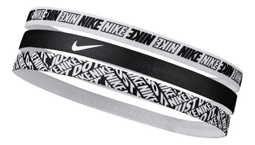 Vinchas Nike Pack X3 Unidades Unisex Talle Único B&amp;w, Color: Negro, Talle: UNICO