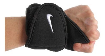 Pesas Para Muñeca Nikentrenamiento Brazos 1.1 Kg Negras Negro