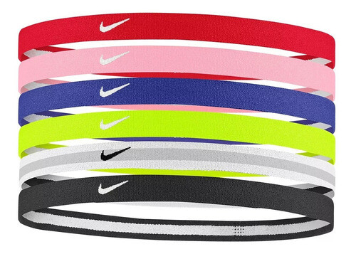 Vinchas Nike Pack X6 Unidades Unisex Talle Único, Color: Multicolor, Talle: Único