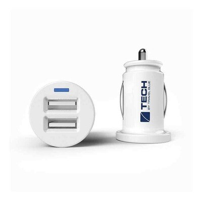 Adaptador De Viaje Para Auto Travel Blue  Blanco