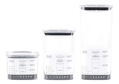 Contenedores De Almacenamiento De Alimentos Airscape, Color: Transparente