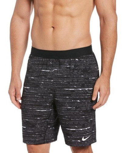 Short De Baño Hombre Nike Oxidized Stripe 5, Color: Negro, Talle: XL