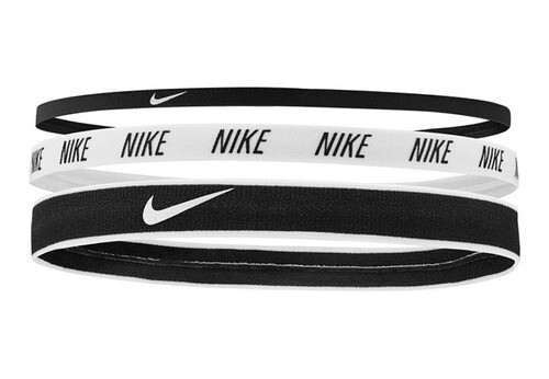Vinchas Nike Pack X3 Unidades Unisex Talle Único, Color: Negro, Talle: único