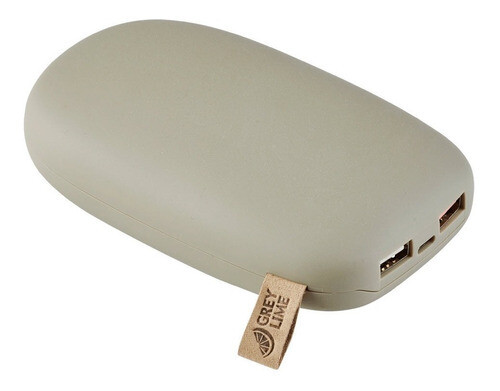 Batería De Respaldo Power Bank 10.400mah Grey Lime Gris, Color: Gris