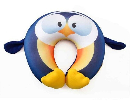 Almohada De Viaje De Pingüino Cuello Travel Blue Para Niño, Color: Azul