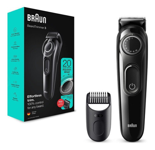 Recortadora De Barba Braun Bt 3324, Color: Negro