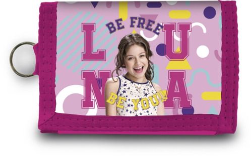 Billetera Soy Luna Disney, Color: Rosa, Diseño de la tela: Floreado