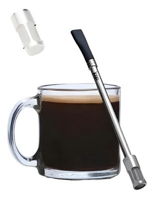 Bombilla Para Cafe, Te Y Mate Jogo Plateado