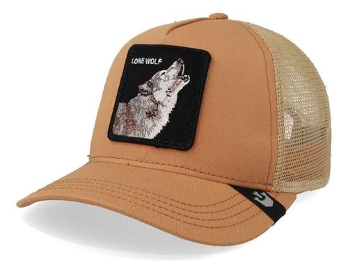 Gorro Visera Goorin Bros Lone Wolf Truckin - Naranja Claro - Único - Lisa