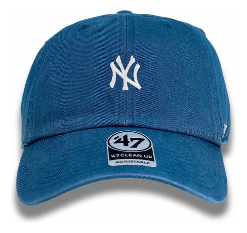 Gorro Visera Algodón Yankees De Nueva York &#39;47 Azul Único Liso