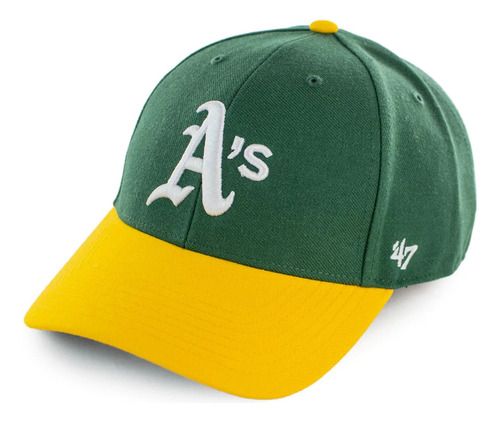 Gorra Visera Oakland Athletics &#39;47 Liso Verde Único