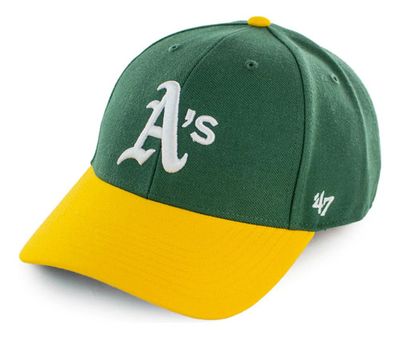 Gorra Visera Oakland Athletics &#39;47 Liso Verde Único