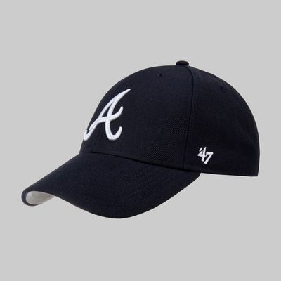 Gorro Visera Atlanta Braves &#39;47 Negro Único Liso
