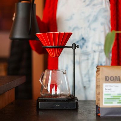 Dripper Origami De Ceramica Café De Especialidad Rojo