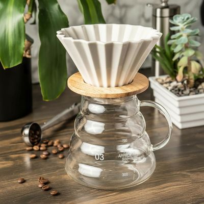 Dripper Origami De Ceramica Café De Especialidad Blanco