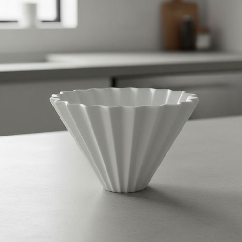 Dripper Origami De Ceramica Café De Especialidad Blanco
