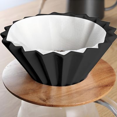 Dripper Origami De Ceramica Café De Especialidad Negro
