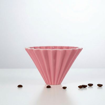 Dripper Origami De Ceramica Café De Especialidad Rosa