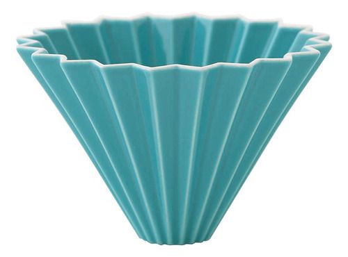 Dripper Origami De Ceramica Café De Especialidad Celeste