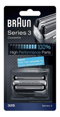 Repuesto Afeitadora Braun 32s Cassette Para Series 3 Negro