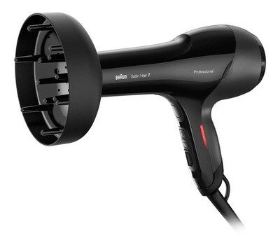 Secador De Pelo Braun Satin Hair 7 Profesional Hd785 Difusor Negro